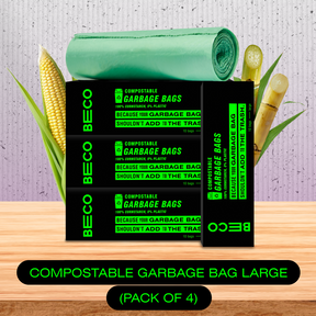 Compostable Garbage Bags - Large - 10 bags/roll | Pack of 4