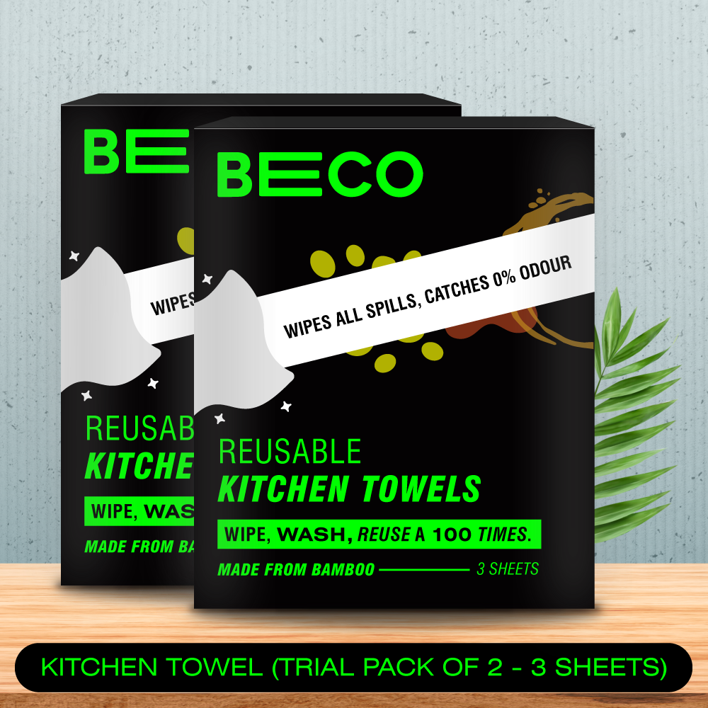 Reusable Bamboo Kitchen Towel - Trial Pack - 3 Sheets | Pack of 2