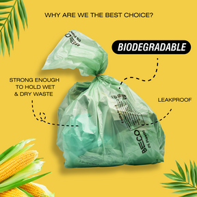 Biodegradable Garbage Bags - Medium - 30 bags/roll | Pack of 3