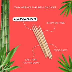 Bamboo Toothpick - 100 Picks | Pack of 2_