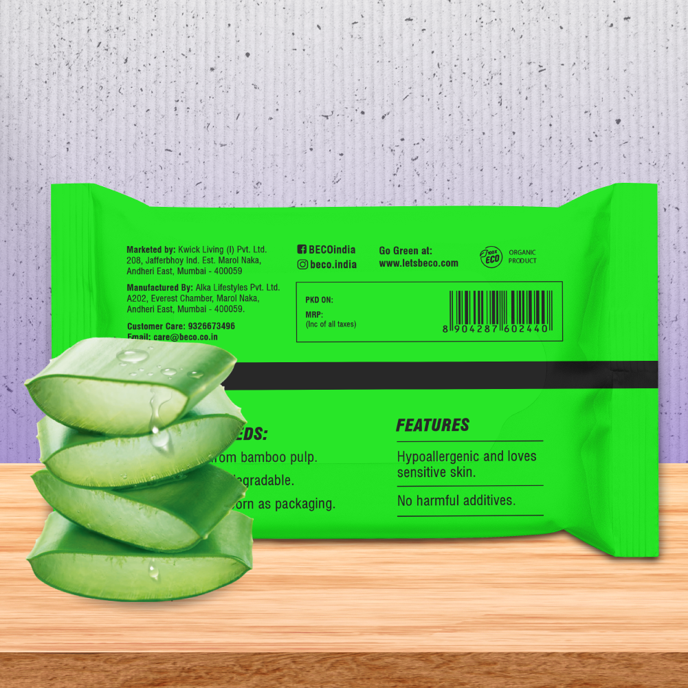 Aloe Infused Bamboo Wet Wipes_